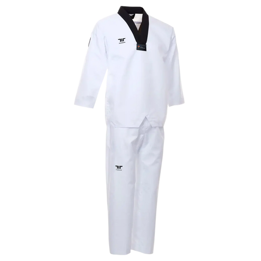 TUSAH- EZ-Fit Sparring Uniform Black V-neck (140cm-210cm)