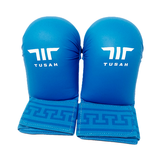 New TUSAH WKF Style EZ-Fit Karate Mitts Without Thumb