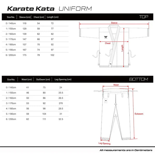 New TUSAH WKF Approved Deluxe Karate Kata Uniform 14 OZ