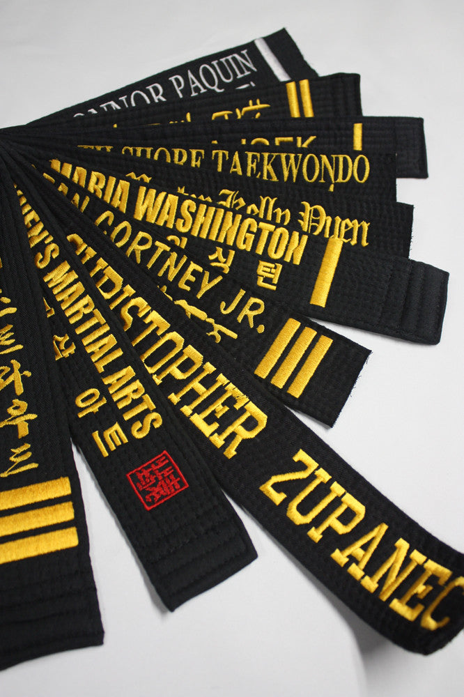 MJC Personalised Embroidered Belts
