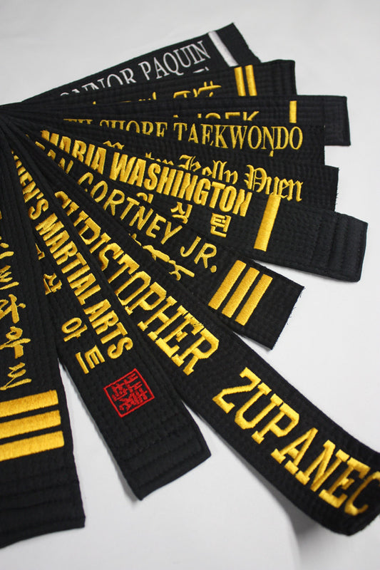 MJC Personalised Embroidered Belts