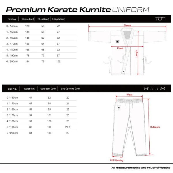 New TUSAH Premium Karate Kumite Competition Uniform