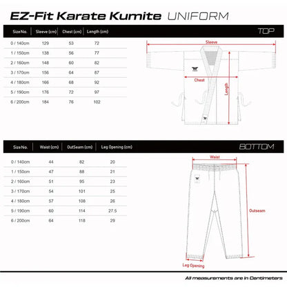 New TUSAH WKF Approved EZ-Fit Kumite Uniform
