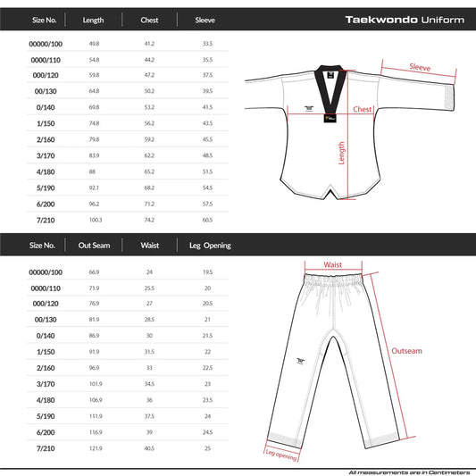 TUSAH- EZ-Fit Sparring Uniform Black V-neck (140cm-210cm)