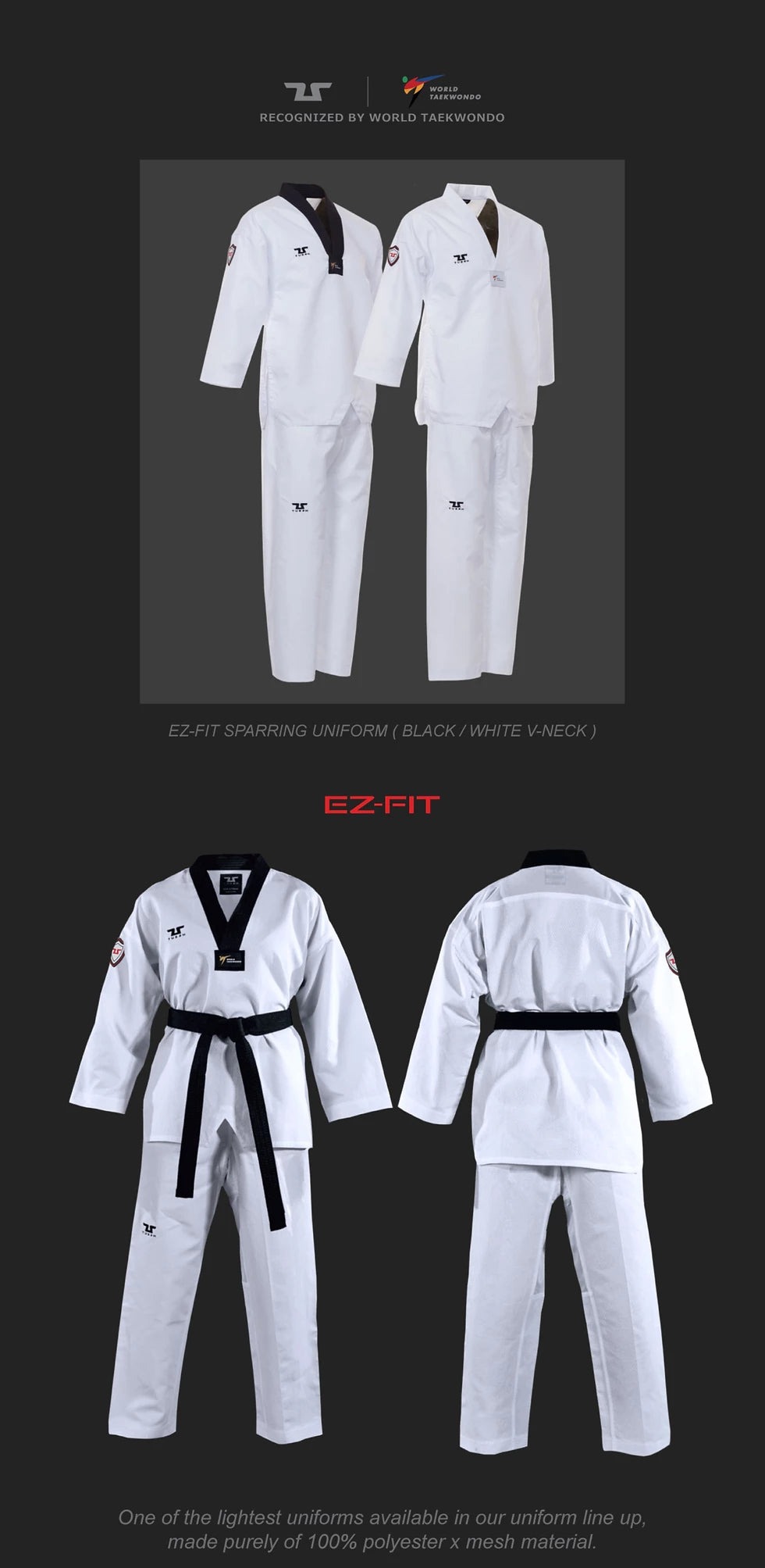 TUSAH - Lite Taekwondo Dobok (Uniform) 120cm  - 150cm