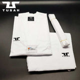 Tusah WT- Easy-Fit Sparring Uniform, White V-Neck, Kup Grade